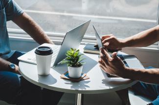 Wealthy people hiding in plain sight, having a coffee date. 